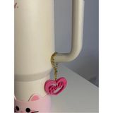 Stanley Barbie Kalp Quencher Termos Bardak Aksesuarı Zincirli Dekoratif Süs - Pembe - 1,18 lt