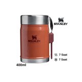 Stanley Classic Legendary Kaşıklı Yemek Termosu 0.4L Termos Kamp Matara KAHVERENGİ