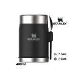 Stanley Classic Legendary Kaşıklı Yemek Termosu 0.4L Termos Kamp Matara Siyah