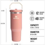 Stanley Iceflow Flip Straw Tumbler Kiremit Renkli Paslanmaz Çelik Termos Bardak 0.89 Litre