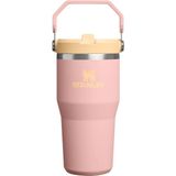 Stanley Iceflow Flip Straw Tumbler Pipetli Termos 0.60 Lt - Pembe Şakayık - 600 ml