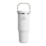 Stanley IceFlow Flip Straw Tumbler Pipetli Termos Bardak, Beyaz (Frost), 0.89 Litre