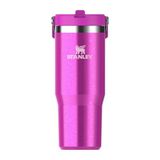 Stanley IceFlow Flip Straw Tumbler Pipetli Termos Bardak, Simli Pembe (Punch Shimmer), 0.89 Litre