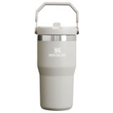 Stanley IceFlow Paslanmaz Çelik Pipetli Bardak - Ev, Ofis veya Araba için Vakum Yalıtımlı Su Şişesi Yeniden Kullanılabilir Bardak Sızdırmaz Kapaklı Soğuk 12 Saat Buzlu 2 Gün, 20 oz, Kül