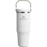 Stanley Iceflow Straw Tumbler Pipetli Termos Su Şişesi 0.89 Litre - Beyaz (Frost) | Paslanmaz Çelik
