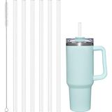 Stanley Için 6 Adet Plastik Yedek Pipet 40 Oz 30 Oz Bardak Için Yeniden Kullanılabilir Şeffaf Pi - Renkli