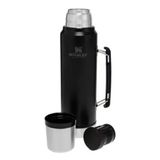 Stanley Legendary Klasik 1 lt Matte Black Pebble Vakumlu Çelik Termos