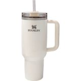 Stanley Quencher .0 Fluted Pipetli Termos 1,18 L Krem, Uzun Süre Sıcak/soğuk Tutar, Dayanıklı Çelik