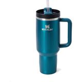 Stanley Quencher .0 Fluted Pipetli Termos 1,18 L Mavi, Uzun Süre Sıcak/soğuk Tutar, Dayanıklı Çelik