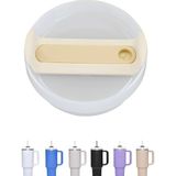 Stanley Quencher H2.0 40 Oz Termos Bardak Uyumlu Bpa Free Pipet Girişli Yedek Plastik Kapak - Bej