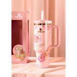 Stanley Quencher H2.0 Flowstate Barbie Pembe Termos Bardak 1.18 L - Açık Turuncu - Pembe