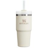Stanley Quencher H2.0 FlowState Paslanmaz Çelik Vakum Yalıtımlı Bardak Kapaklı ve Pipetli Su, Buzlu Çay veya Kahve, Smoothie ve Daha Fazlası için, Krem 2.0, 396 ml