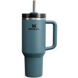Stanley Quencher H2.0 FlowState Paslanmaz Çelik Vakum Yalıtımlı Bardak Kapaklı ve Pipetli Su, Buzlu Çay veya Kahve, Smoothie ve Daha Fazlası için, Mavi Ladin, 40 oz
