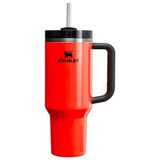 Stanley Quencher H2.0 FlowState Paslanmaz Çelik Vakum Yalıtımlı Bardak Kapaklı ve Pipetli Su, Buzlu Çay veya Kahve, Smoothie ve Daha Fazlası için, Neon Turuncu, 40 oz