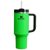 Stanley Quencher H2.0 FlowState Paslanmaz Çelik Vakum Yalıtımlı Bardak Kapaklı ve Pipetli Su, Buzlu Çay veya Kahve, Smoothie ve Daha Fazlası için, Neon Yeşili, 40 oz