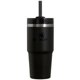 Stanley Quencher H2.0 FlowState Paslanmaz Çelik Vakum Yalıtımlı Bardak Kapaklı ve Pipetli Su, Buzlu Çay veya Kahve, Smoothie ve Daha Fazlası için, Siyah 2.0, 396 g