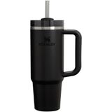 Stanley Quencher H2.0 FlowState Paslanmaz Çelik Vakum Yalıtımlı Bardak Kapaklı ve Pipetli Su, Buzlu Çay veya Kahve, Smoothie ve Daha Fazlası için, Siyah 2.0, 850 ml