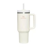 Stanley Quencher H2.0 Flowstate Pipetli Termos Bardak 1.18 Litre - Krem | Paslanmaz Çelik | Termo Conserva El Frío 11 Saat - Frost 48 Horas - Şişe Su Paslanmaz Çelik - Termal Bardak Bpa İçermez