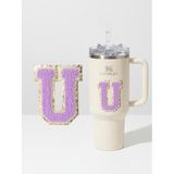 Stanley Quencher Uyumlu Premium Harf Sticker/Aksesuar – Tekstil Kaplama Kişiselleştirilmiş Tasarım (U)