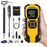 Stanley SXIF0101 12V / Şarjlı Li-ion 150 PSI Dijital Göstergeli Akıllı Lastik Şişirme Pompası+Powerbank+SOS+Led Lamba Araç Kompresörü