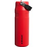 Stanley The Iceflow Bottle Flip Straw Pipetli Termos 2.0 0.7 L - (24 Oz) Chili Black - Kırmızı - 700 ml