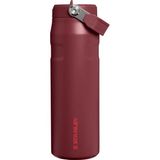 Stanley The Iceflow Bottle Flip Straw Pipetli Termos 2.0 0.7 L - (24 Oz) Cranberry - Koyu Kırmızı - 700 ml