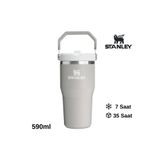 Stanley The IceFlow Flip Straw Pipetli Termos Bardak 0.59 LT Matara GRİ