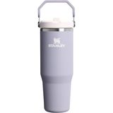Stanley The Iceflow Flip Straw Pipetli Termos Bardak 0,89 Lt - Pembe - Gri - 890 ml
