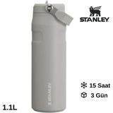 Stanley The IceFlow Flip Straw Pipetli Termos Bardak 1.1 LT Matara Gri, 5003378789