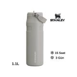 Stanley The Iceflow Flip Straw Pipetli Termos Bardak 1.1 Lt Matara Gri