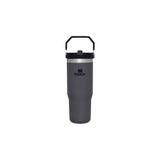 Stanley The Iceflow Flip Straw Termos Bardak, 0,89 L, Gri, Krom, 12 Saat Sıcak/Soğuk Tutma
