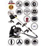 stanrayf Alman 20 HP Çelik Piston Benzinli Motorlu Sırt Tipi Tırpan Çim Biçme Makinası Ot Çalı Biçme Tırpan Makinası