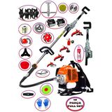 Stanrayf Alman 20 Hp X-Stil 753 Seri Sırt Tipi Benzinli Tırpan Makinesi 18 Parça Akrobat Çapa Toprak Eşelem Zeytin Meyve Ceviz Hasat