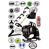 stanrayf Alman 20hp 17 Parça Çelik Piston Benzinli Sırt Tipi Tırpan Toprak Eşeleme Akrobat Çapalama + Ot Çalı Çim Biçme Makinesi