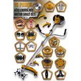 Stanrayf Alman 20Hp 18 Parça Arazi Tipi Benzinli Yan Tırpan Ot Çalı Çim Biçme + Toprak Çapalama +Toprak Eşeleme