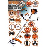 Stanrayf Alman 20Hp 18 Parça Güçlendirilmiş Motor Yan Tip Tırpan Çapalama + Toprak Eşeleme +Ot Çalı Çim Biçme Tırpanı