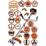 stanrayf Alman 20HP Çelik Piston 18 Parça Setli Toprak Çapalama Toprak Eşeleme ve Ot Çalı Çim Biçme Makinesi Tırpan