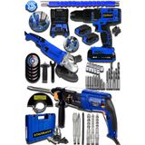 stanrayf Alman 3 lü Set 298 V Şarjlı Matkap 9200 w Kırıcı Delici Hilti 7200 W Taşlama Sprel Makinesi