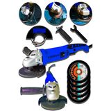 Stanrayf Alman Bakır Sargılı 5800 W 115-125 Mm Devir Ayarlı Spiral Avuç Içi Kesme Ve Taşlama Makinası + 5 Taş