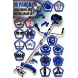 Stanrayf Alman Çelik Piston Mg756 20Hp 18 Parça Benzinli Yan Tırpan Ot Çalı Çim Biçme+ Toprak Çapalama + Toprak Eşeleme
