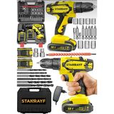 Stanrayf Alman Coperr Seri 58 V10 Ah Bakır Sargılı Çift Akülü Şarjlı Matkap Vidalama Usta Set 27 Pcs