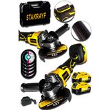 stanrayf Alman E-TECH 999 Vf 25Ah Çift Akülü Şarjlı Taşlama Spiral Metal Demir Kesme Makinesi + 5 Taş Hediye