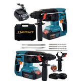 stanrayf Alman Teknoloji 88 Volt 10 Amper Kömürsüz Motor Çift Akülü Darbeli Şarjlı Kırıcı Delici Hilti Matkap