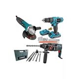 stanrayf Alman Ultra 3 Lü Set 3800 W Taşlama + 4200 W Kırıcı Delici Hilti + 58 V Setli Şarjlı Matkap