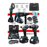 STANVOLT Profesyonel Şarjlı Darbeli 4'lü Set 2-26 Hilti - 125mm Taşlama - 13mm Darbeli Matkap - Somun Sıkma