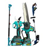 STANWER TELESKOPİK UZATMALI 4 LÜ SET 50 MM MAKAS BÜYÜK 20 CM BOY BUDAMA VE AKÜLÜ ÇİM BİÇME