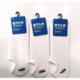 Star 3 Lü Erkek Beyaz Organik Bambu Sneakers Çorap