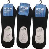 Star 3 Lü Erkek Siyah Organik Bambu Babet Çorap