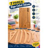 Star 7 Parça Riga Cetvel Takımı Kayın