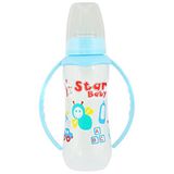 Star Baby Kulplu Cam Desenli Biberon 250 ml